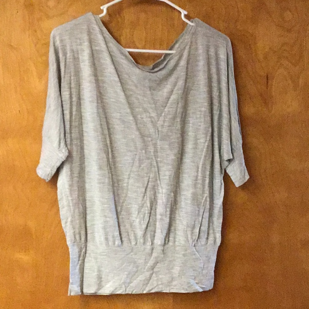 POETRY - women’s, crew neck top  gray
